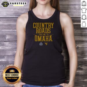Premium West Virginia Baseball Country Roads Take Me To Omaha tank top featuring a classic sleeveless design and bold graphic print