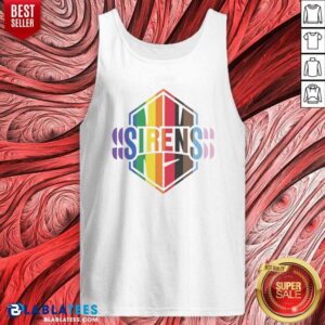 Awesome New York Sirens Pride LGBTQ Rainbow Flag tank top optimized for showcasing vibrant colors and design