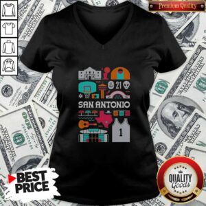 Premium San Antonio Spurs NBA Basketball Elias Stein v neck optimized garment featuring team logo and player design