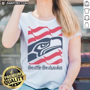 Nice Seattle Seahawks American Heritage Wordmark Ladies Shirt featuring a bold team logo design