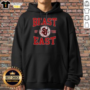 Original St John'S Red Storm Basketball Beast Of The East Hoodie in a comfortable pullover style with drawstring hood