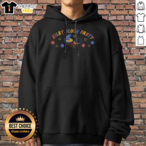 Official Compact Disc Player Headphones Audio Music Flowers Stars Kilby Block Party Hoodie featuring vibrant floral and star designs.