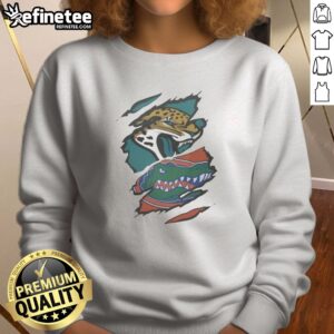 Good Jacksonville Jaguars Florida Gators NFL College Football sweatshirt in a vibrant blue color