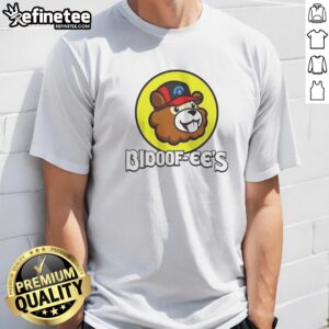 Funny Bidoof Ees Bidoof Buc Ees Logo t shirt featuring a playful graphic on a classic crew neck cotton tee