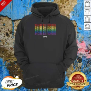 Hot We Are All Fighters UFC MMA Pride Fighter Hoodie hoodie optimized in black with bold graphic print