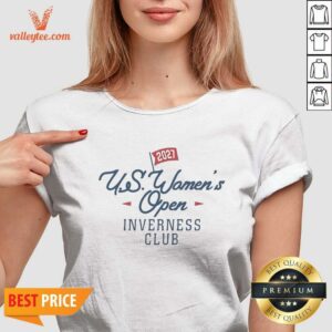 Funny Hot US Women'S Open Inverness Club 2027 v neck optimized women's t-shirt in white
