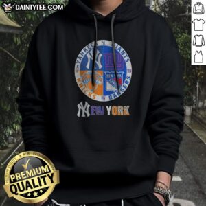 New York Yankees Knicks Rangers Giants 4 Teams Sports Logo Hoodie