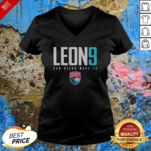 Hot San Diego Wave FC Leon 9 San Diego Wave FC NWSL Player Name Jersey v neck optimized for vibrant display