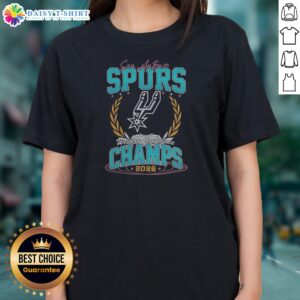 Good San Antonio Spurs Western Conference Champs 2026 NBA Basketball Championship Ladies Shirt featuring vibrant team colors