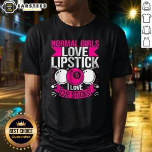 Pretty Billiards Player Pool 8 Ball Normal Girls Love Lipstick I Love Cue Sticks