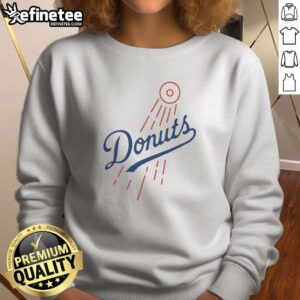 Pretty Donuts MLB Style Logo sweatshirt in soft cotton blend with vibrant logo on chest