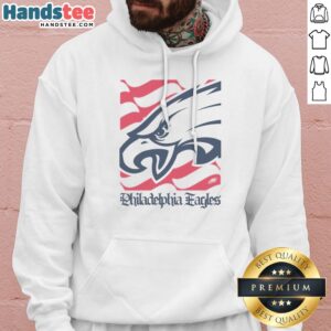 Official Philadelphia Eagles American Heritage Wordmark Hoodie in vibrant green, perfect for game day or casual wear.
