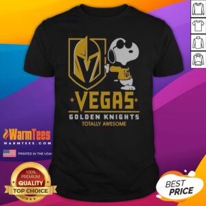 Funny Team Vegas Golden Knights Totally Awesome Snoopy shirt featuring a playful Snoopy graphic on a comfortable cotton tee