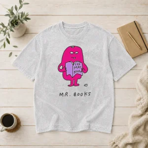 Official Mr Books The Paris Review Literary Reading Washed T-Shirt