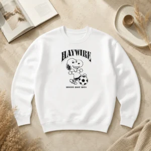 Awesome Snoopy Hawwire Boston Boot Boys Soccer Sports Sweater