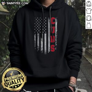 Good Vintage Cubs Name American US Flag Sports Hoodie featuring a classic design for sports fans