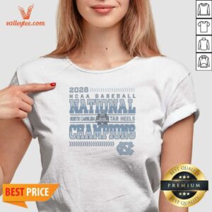 Official Top 2026 NCAA Baseball National Champions North Carolina Tar Heels V-Neck Shirt