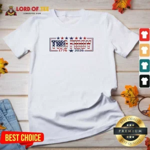 Awesome Patriotic American Apparel Two Fiddy 1776 2026 USA Independence Anniversary V-Neck Shirt