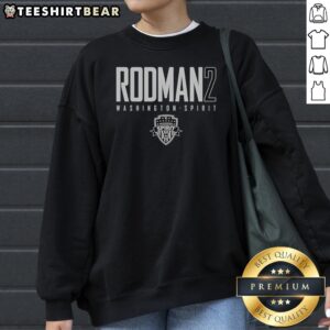Awesome Trinity Rodman Washington Spirit 2 Sweatshirt featuring vibrant team colors and logo.