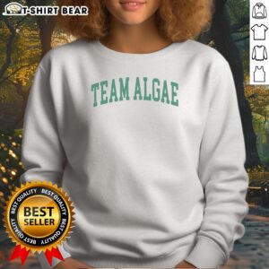 Original Team Algae Reflecting Pool Anti Trump Sweatshirt in charcoal gray, front view with bold graphic print