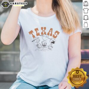 Premium Peanuts Charlie Brown Lucy Linus Texas University Of Texas Baseball Logo ladies shirt featuring a vibrant design