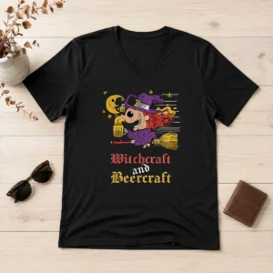 Nice Witchcraft And Beercraft V-Neck Shirt