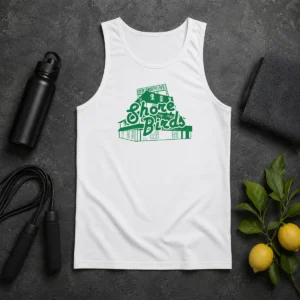 Pretty Jason Kelce Philadelphia Eagles Oceandrive Shore Birds Tank Top in white with team and shore bird graphics