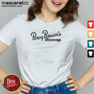 Original Percy Brown'S Wilkes Barre PA V-Neck Shirt