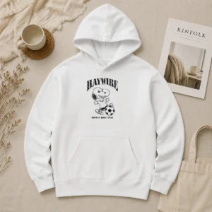 Awesome Snoopy Hawwire Boston Boot Boys Soccer Sports Hoodie in navy blue with front pocket and adjustable hood