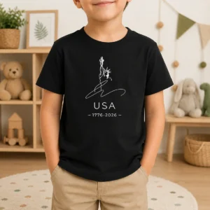 Nice Statue Of Liberty USA 1776 2026 Patriotic 4th Of July Kids T-Shirt