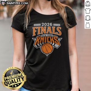 Hot 2026 Finals New York Knicks Basketball Team Ladies Shirt featuring bold team graphics on a comfortable fit
