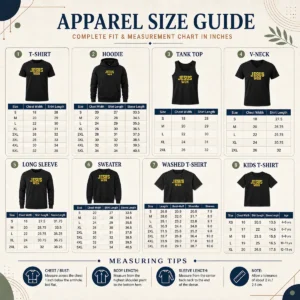 Size chart for Good Jesus Won Christian Religious Faith Inspirational Quote Sport Style with measurements in inches and cm