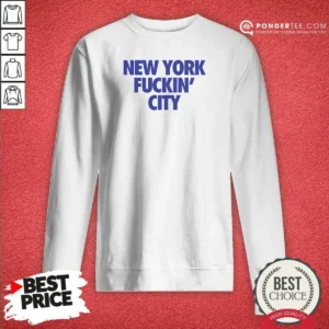 Awesome New York Fuckin City Text Typography Sweatshirt