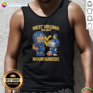 Pretty The Peanuts West Virginia Mountaineers Football Est 1891 Tank Top in white, front view