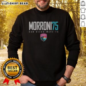 Hot San Diego Wave FC Morroni 75 San Diego Wave FC Soccer Team Sweatshirt featuring vibrant team colors and logo.
