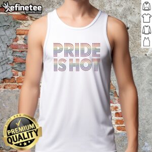 Top Paris Hilton Pride Is Hot Pride Month Retro Flag tank top featuring vibrant retro colors and a bold design.