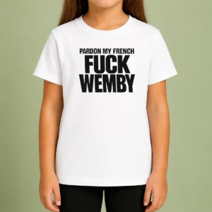 Hot Victor Wembanyama San Antonio Spurs Pardon My French Basketball Slogan Typography Kids T-Shirt