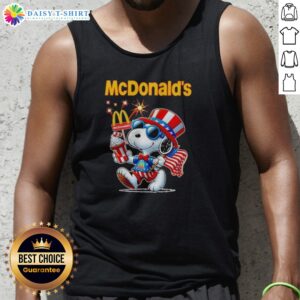 Nice Snoopy X Mcdonald'S Fourth Of July American 250 Years 1776 2026 Fireworks Tank Top featuring vibrant fireworks design