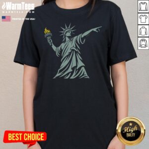 Good Liberty Throwing Flames ladies tee featuring a vibrant flame design on a comfortable fit.