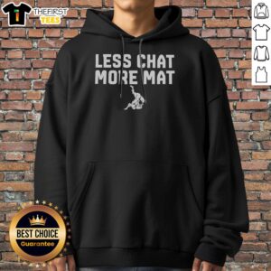 Pretty Less Chat More Mat Brazilian Jiu Jitsu Judo Martial Arts Grappling Sport Hoodie in a dynamic pose