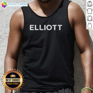 Funny Personalized Name Bold Lettering Elliott Tank Top showcasing vibrant design and customization options.
