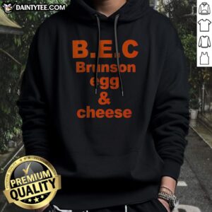 Nice Jalen Brunson New York Knicks B.E.C Brunson Egg And Cheese Hoodie featuring vibrant graphics