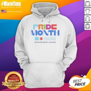 Nice Pride Month Chicago Mayor Brandon Johnson hoodie featuring vibrant colors and inclusive design.