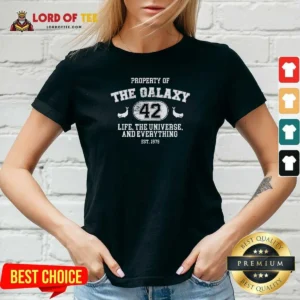 Official Property Of The Galaxy 42 Life The Universe And Everything Est 1979 V-Neck Shirt