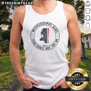 Top Mississippi Girl Thou Shalt Not Try Me Mood 24 7 State Map Tank top featuring a vibrant state map design.