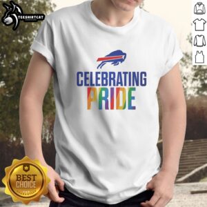 Nice Buffalo Bills Celebrating Pride Month Shirt featuring vibrant colors and a festive design.