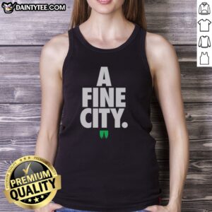 Nice A Fine City Tank top showcasing a vibrant design in a casual setting