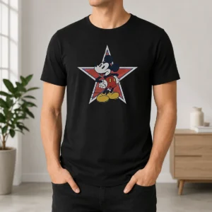 Hot Disney Distressed Mickey Mouse Star Mens