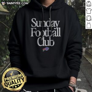 Nice Buffalo Bills Sunday Football Club Hoodie in blue with team logo, perfect for game day wear.