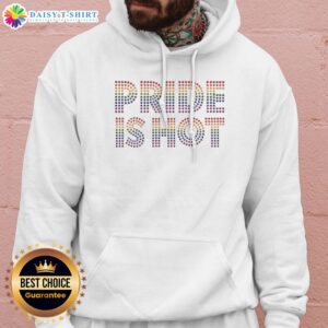 Original Paris Hilton Pride Is Hot Pride Month Retro Flag Hoodie featuring a vibrant retro flag design.
